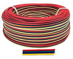 Cable paralelo 5 hilos para tira led RGBW, Rollo de 100mts